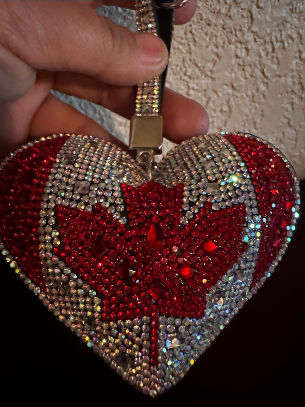 NWT Jacqueline Kent Heart-Shaped Crystal Maple Leaf purse tumbler charm